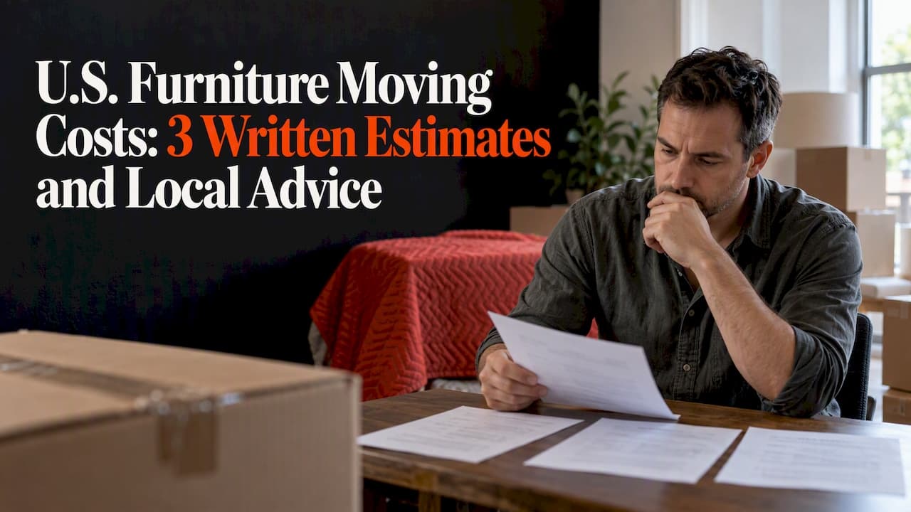 U.S. Furniture Moving Costs: 3 Written Estimates, Local Advice